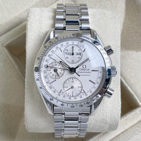 นาฬิกา Omega Speedmaster Triple Date white dial