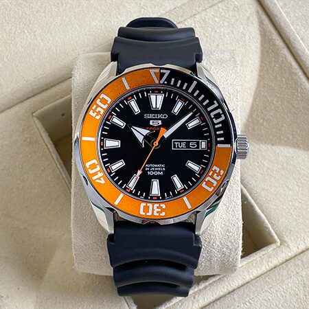 รับซื้อนาฬิกา Seiko 5 Sport Srpc59k orange fanta