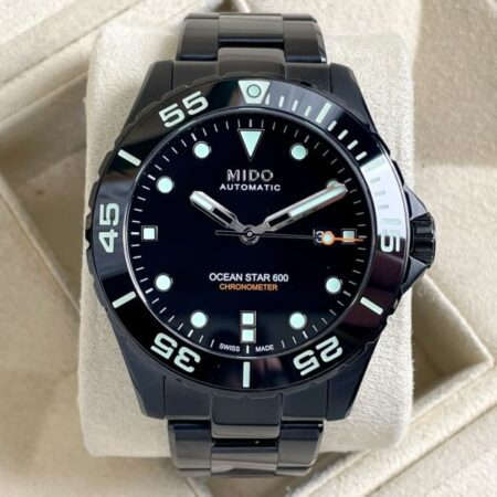 รับซื้อนาฬิกา Mido Ocean Star 600 Black DLC Special Edition