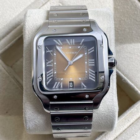 รับซื้อนาฬิกา Cartier Santos De Cartier Brown Large
