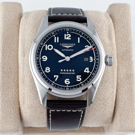 มือสอง Longines Spirit Automatic Black L38114530 side case with crown