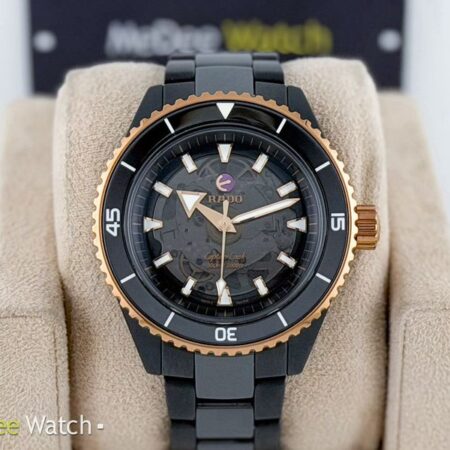 ขายนาฬิกา Rado Captain Cook Skeleton High-Tech Ceramic Black & Rose Gold R32127162