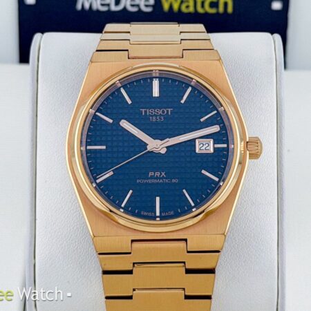 รับซื้อนาฬิกา Tissot PRX 40 Rose Gold Blue Powermatic T1374073304100